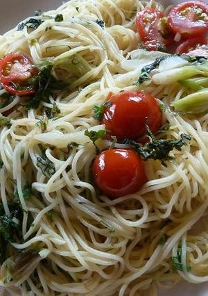 ミョウガと大葉でレモン塩パスタ～♪-レシピのメイン写真