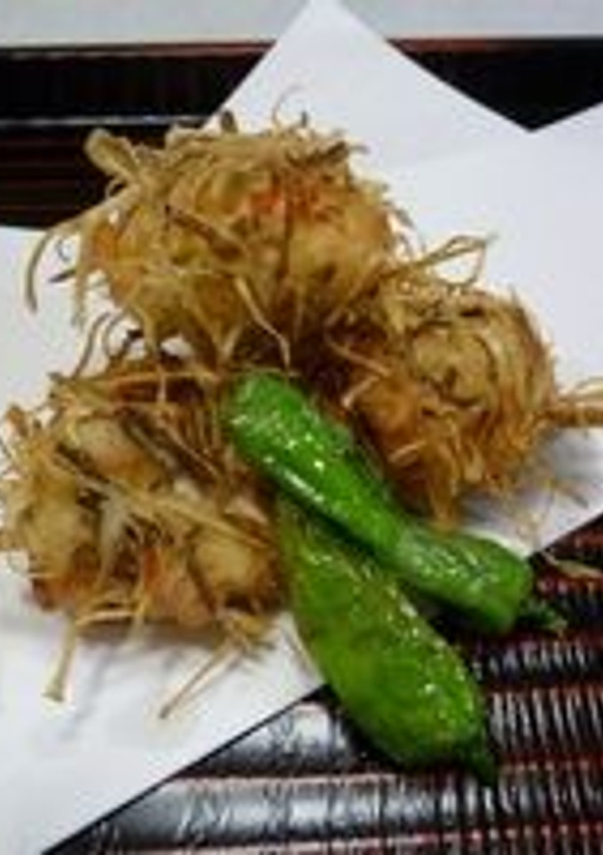 えびとはんぺんをごぼうの衣で揚げちゃった-レシピのメイン写真