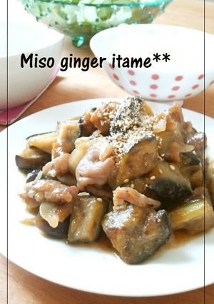 茄子と豚肉のジンジャー味噌炒め-レシピのメイン写真