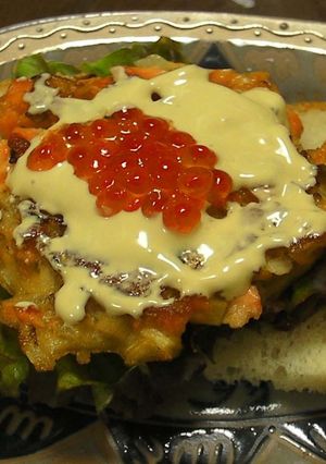 頑張ろう東北　はらこバーガー☆GOPAN-レシピのメイン写真