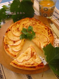 豆腐でふんわり簡単デザートピザ-レシピのメイン写真