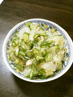 冬瓜・胡瓜のにんにくおひたし-レシピのメイン写真