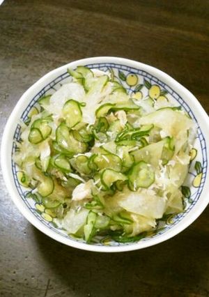 冬瓜・胡瓜のにんにくおひたし-レシピのメイン写真