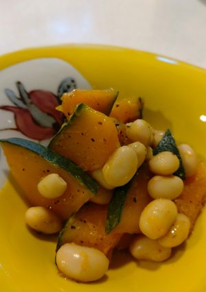 南瓜と大豆のレンチン和え-レシピのメイン写真