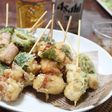 日清天ぷら粉「揚げ上手」で串揚げ3種