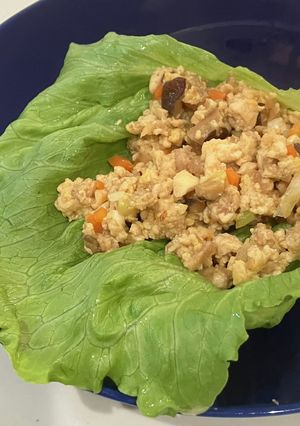 さっぱりおいしい♪炒り豆腐のレタス包み☆-レシピのメイン写真