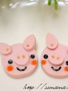 魚肉ソーセージでぶたちゃん♪-レシピのメイン写真