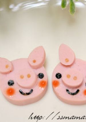 魚肉ソーセージでぶたちゃん♪-レシピのメイン写真