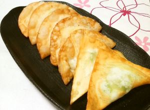 ❤餃子・ワンタン皮で枝豆クリチー揚げ❤-レシピのメイン写真