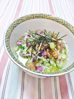 夏に♫ほんだしで冷やし茶漬け-レシピのメイン写真