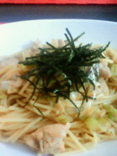 鶏肉と長ネギの柚子胡椒パスタ-レシピのメイン写真