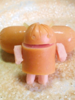 食用ドロイド君☆ウインナーの飾り切り-レシピのメイン写真
