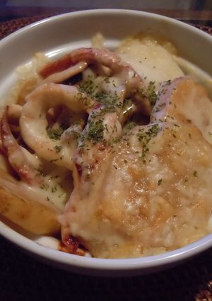 イカとポテトのわた焼き-レシピのメイン写真