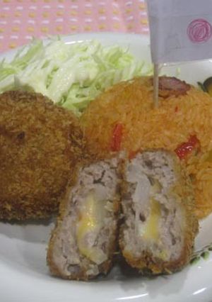 チーズinやわらかメンチカツ1プレート-レシピのメイン写真