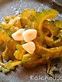便秘解消★ゴーヤのにんにく醤油漬け-レシピのメイン写真