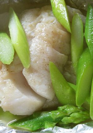 白身魚(タラ)とアスパラのホイル焼き-レシピのメイン写真