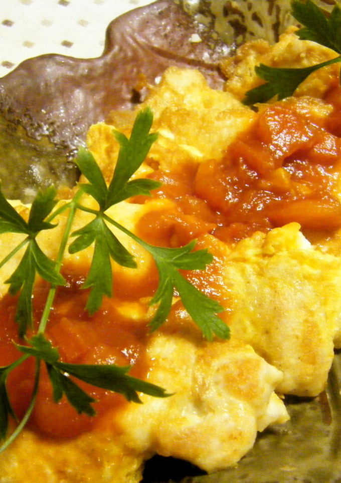 鶏のピカタ＊醤油トマトソース-レシピのメイン写真