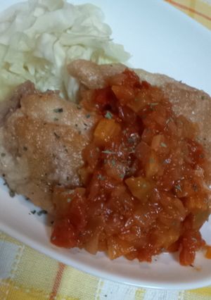 ｶﾘｶﾘﾁｷﾝ☆食べるﾄﾏﾄｿｰｽで♪-レシピのメイン写真