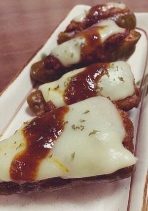 煮込みハンバーグ風♡ピーマンの肉詰め-レシピのメイン写真