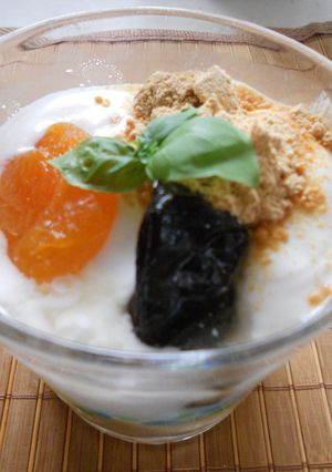 私の朝食、バナナフルーツヨーグルト酢♪-レシピのメイン写真