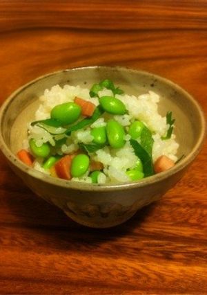 枝豆とベーコンの青じそごはん☆-レシピのメイン写真