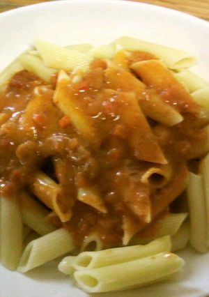 子供と一緒に♪ミート＆カレーパスタ♪-レシピのメイン写真