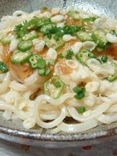 おくらトロロうどん~今日の昼ごはん~-レシピのメイン写真