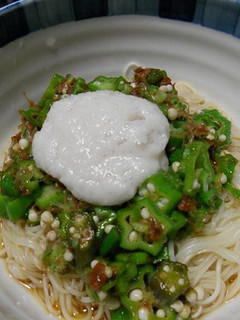 ★オクラ山かけ梅肉そうめん★-レシピのメイン写真