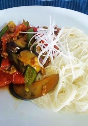 夏野菜でソーメン-レシピのメイン写真