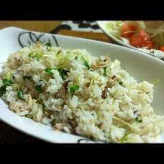 รูปของ 鯵と豆苗のまぜご飯♪