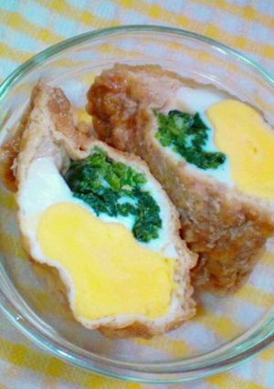 お弁当にドカン！卵とほうれん草の巾着煮-レシピのメイン写真