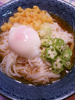 温泉卵でトロ♪うまかソーメン☆-レシピのメイン写真