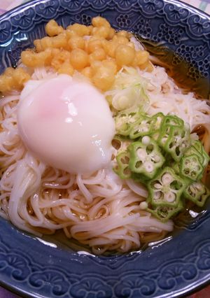 温泉卵でトロ♪うまかソーメン☆-レシピのメイン写真