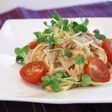 ツナとキムチの冷製パスタ