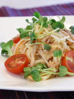 ツナとキムチの冷製パスタ-レシピのメイン写真