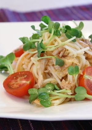 ツナとキムチの冷製パスタ-レシピのメイン写真