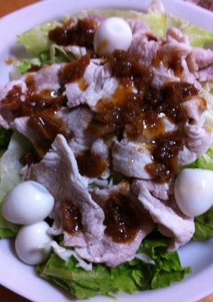 豚しゃぶサラダ梅ドレッシング-レシピのメイン写真