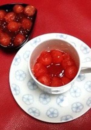 スイカのゼリーで、祝！なでしこジャパン-レシピのメイン写真