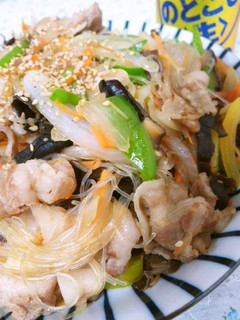 豚肉でチャプチェ-レシピのメイン写真