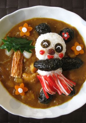 パンダのフラダンス♬デコカレー-レシピのメイン写真