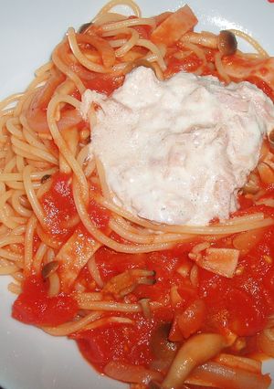 トマト缶まるごとパスタ(^_-)-☆-レシピのメイン写真