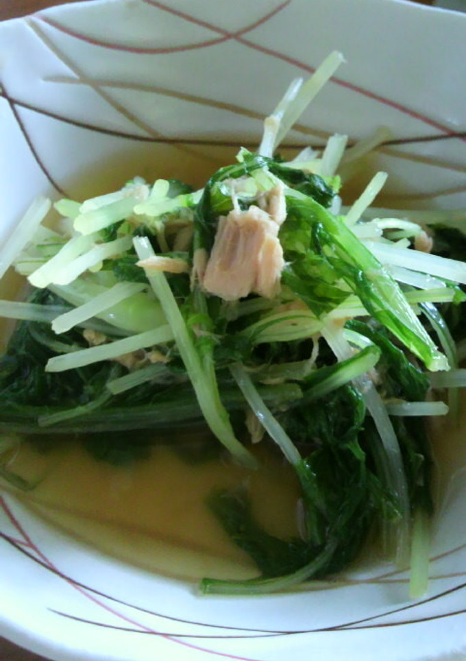 水菜とシーチキンのさっと煮-レシピのメイン写真