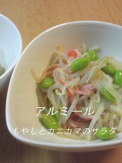 レンジでもやしとカニカマのサラダ-レシピのメイン写真