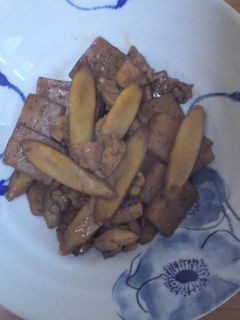ごぼうと鶏肉の煮物-レシピのメイン写真