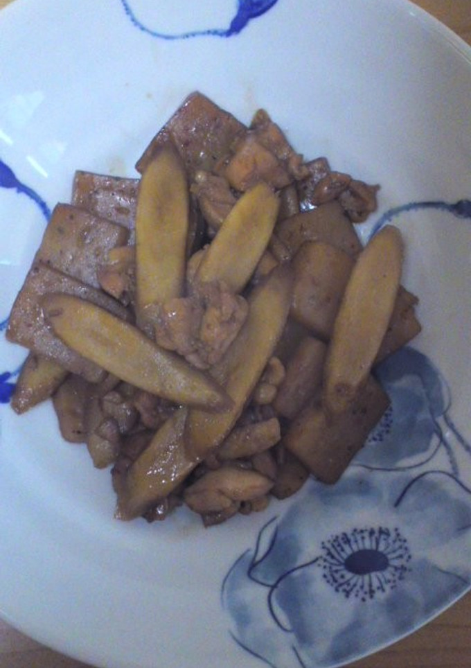 ごぼうと鶏肉の煮物-レシピのメイン写真