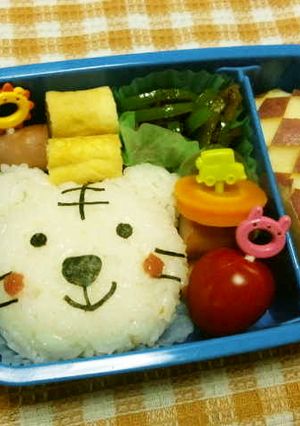 白い虎だよ！ホワイトタイガー＊キャラ弁-レシピのメイン写真