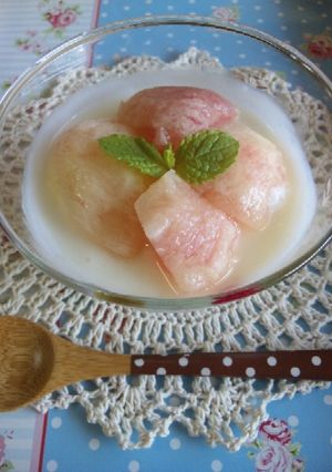 パルスイートで☆桃とヨーグルトゼリー-レシピのメイン写真