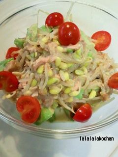 豆もやしとアボカドのゆずこしょうサラダ-レシピのメイン写真