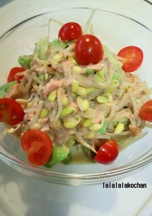 豆もやしとアボカドのゆずこしょうサラダ-レシピのメイン写真