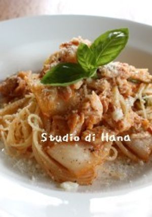 【簡単！混ぜパスタ】キムチとツナのパスタ-レシピのメイン写真